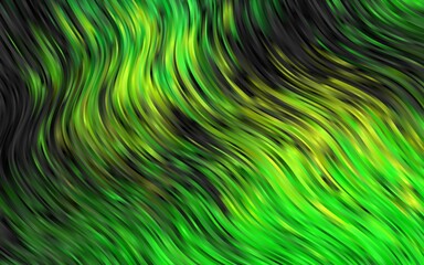 Obraz premium Light Green, Yellow vector pattern with bubble shapes. Glitter abstract illustration with wry lines. A completely new template for your business design.