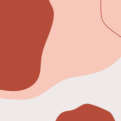 Autumn abstract minimal natural geometric shape vector background template design for social media poster, banner, flyer