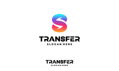 S initial Transfer logo, Modern Transfer logo designs template