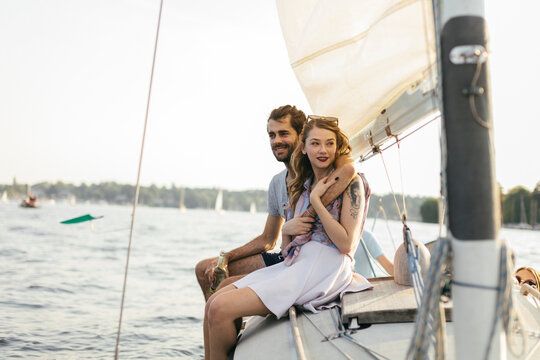 Couple on sailboat