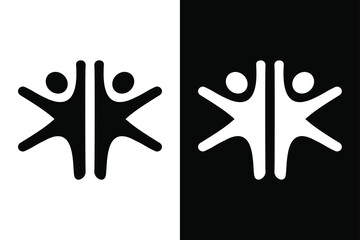 Double letter K people design concept. Very suitable in various business purposes, also for icon, symbol and many more.