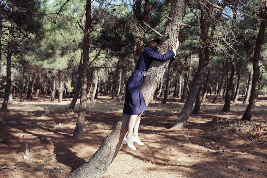 woman in the forest