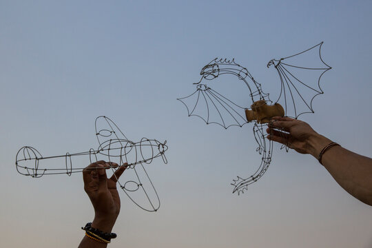 The Fight between Dragon and a Plane