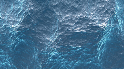 海の3Dレンダリング