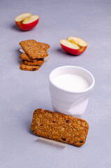 Oatmeal bars with dried berries.