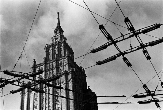 Building and tram wires