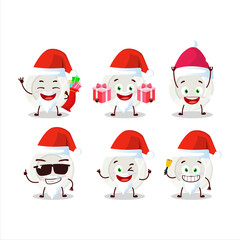 Santa Claus emoticons with white plate cartoon character
