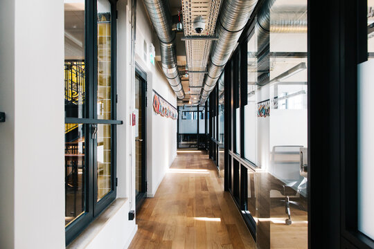 Bright Corridor in Modern Office