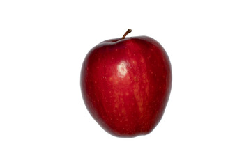 fresh red apple on white background