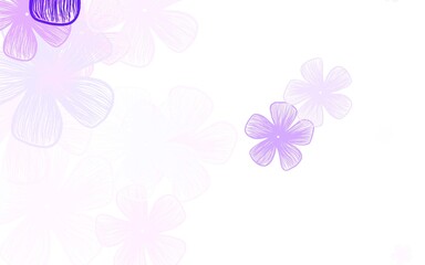 Light Purple, Pink vector natural backdrop with flowers.