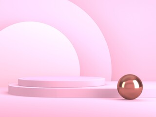 Abstract geometric background. Pink color