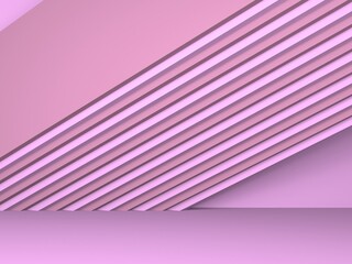 Abstract minimal scene with geometrical forms