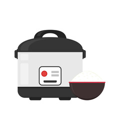 Rice cooker on white background. Rice cooker cartoon vector. symbol. 