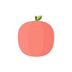 Peach vector. Peach heart vector. Peach on white background. Peach logo design.