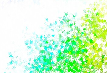 Light Blue, Green vector texture with beautiful stars.