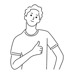 Businessman shows ok sign