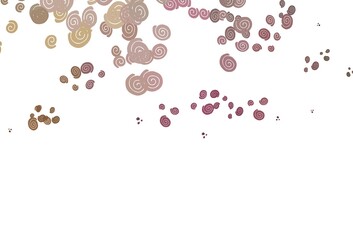 Light Pink, Yellow vector background with lamp shapes.