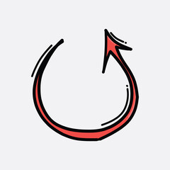 reload color vector icon. Drawing sketch illustration hand drawn line eps10