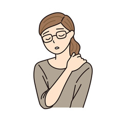 肩こりに悩む女性
