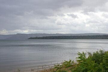 Beautiful landscape in Bakota Bay,submerged Bakota village,part of the National park 
