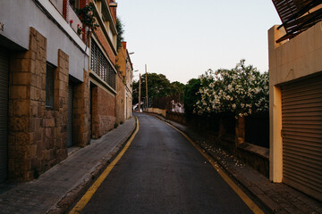 back alley street barcelona spain