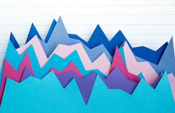 Graphs for accounting on a white background with stripes