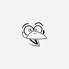 cartoon birdies face emoticon design