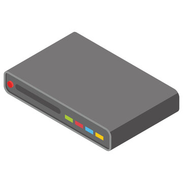 
Dvd Player,  Isometric Vector Icon. 
