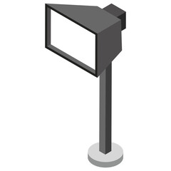 
Floodlight, isometric vector icon.
