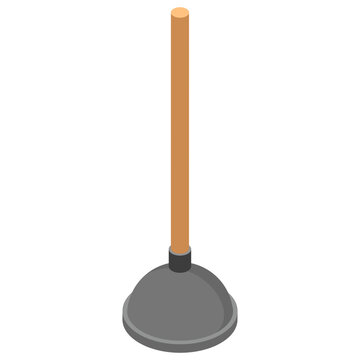 
Plunger isometric icon style 
