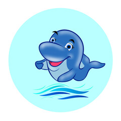 cute dolphin cartoon