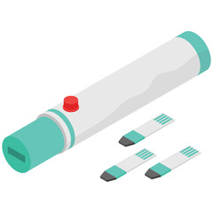 
Glucometer , isometric vector icon, 
