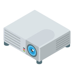 
Projector icon, isometric design 
