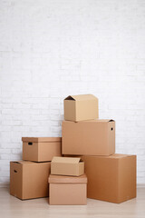 stack of cardboard boxes