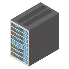 
Data server, isometric vector icon, 
