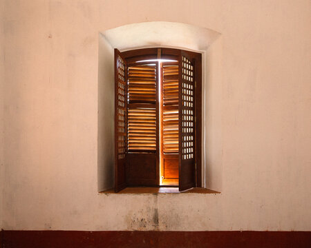 Spanish era windows in an old lighthouse