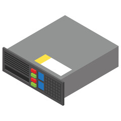
Data server, isometric vector icon, 
