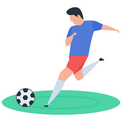
Isometric design of football player icon.
