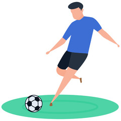 
Isometric design of football player icon.
