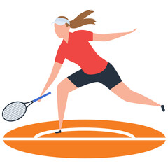 Obraz na płótnie Canvas Tennis player icon in isometric vector design. 