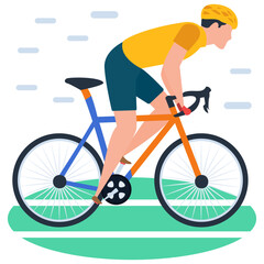 
Isometric design of cycling icon.
