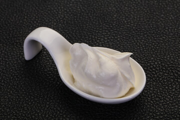 Sour cream in the bowl