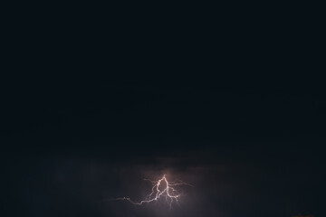 Storm clouds on the night sky