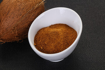 Coconut brown sugar in the bowl