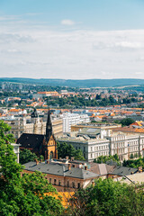 Fototapeta na wymiar Brno city panorama view from Spilberk Castle in Brno, Czech Republic