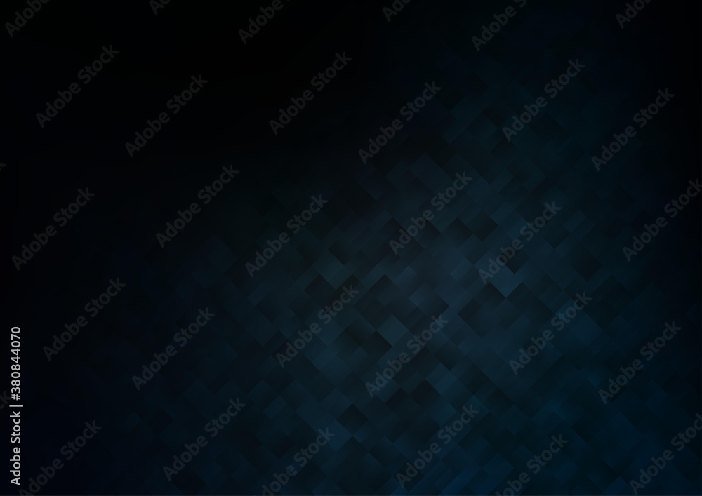 Wall mural Dark BLUE vector pattern in square style. Abstract gradient illustration with rectangles. Pattern for commercials.