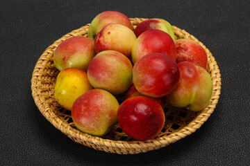 Sweet tasty fresh ripe apricots