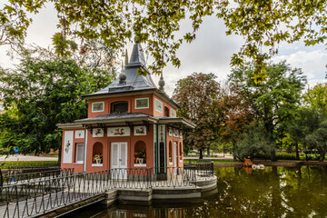 La Casita del Pescador in Madrid's Retiro public park, Spain