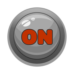 Grey button. Vector icons. For applications, sites. Round shape. On
