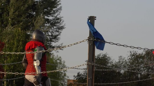 Medieval tournament of knights on the lists
